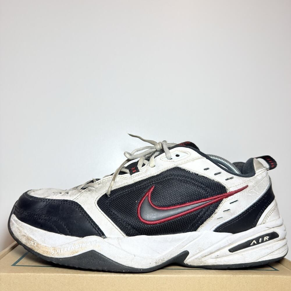 Nike Air Monarch IV Mens Size 12 White Black Red Dad Shoes Cross Training Shoes